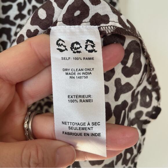 Sea New York Lottie Leopard Ruffled Blouse 2 - Picture 9 of 9